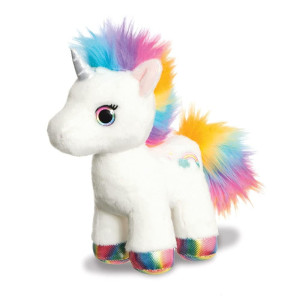 Aurora 61415 Sparkle Tales Eldora Unicorn 12In Soft Toy White Rainbow