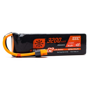 Spektrum 148V 3200Mah 4S 100C Smart G2 Lipo Battery Ic3 Spmx324S100Multi