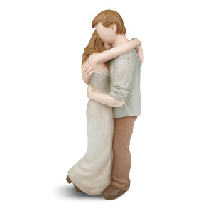 Camsoon Romantic Hug Couple Happy Wedding Anniversary Sculpted Handpainted Figurine Gifts For Her Him In Loving Moments Statue