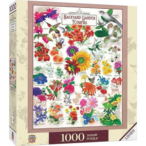 Masterpieces 1000 Piece Jigsaw Puzzle For Adults, Family, Or Kids - Farmer'S Almanac; Garden Florals - 19.25"X26.75"