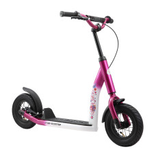 Star Scooter Kick Scooter Air Tires For Kids 5 Year Old Boy Girl Push Scooter 10 Inch New Gen Height Adjustable Pink