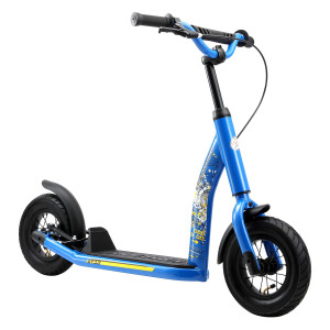 Star Scooter Kick Scooter Air Tires For Kids 5 Year Old Boy Girl Push Scooter 10 Inch New Gen Height Adjustable Blue