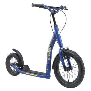 Star Scooter Kick Scooter Air Tires For Kids 8 Year Old Boy Girl Push Scooter 16 Inch New Gen Height Adjustable Blue