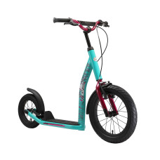 Star Scooter Kick Scooter Air Tires For Kids 8 Year Old Boy Girl Push Scooter 16 Inch New Gen Height Adjustable Mint