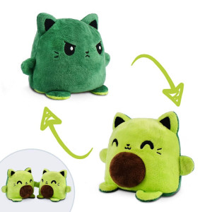 Teeturtle Plushmates Magnetic Reversible Plushies That Hold Hands When Happy Avocado Cat Huggable And Soft Sensory Fidge