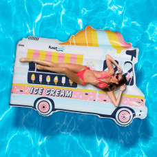 Floatastic Ice Cream Truck Inflatable Pool Float Giant Pool Floats Adult Size Ultimate Lounger Raft For Pool Party Beach