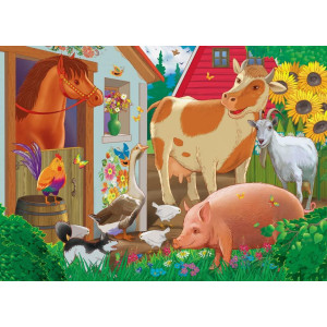 Farm Animals Jigsaw Puzzles For Kids Fun Educational Toy For Children Ages 48 Helps Improve Memory Coordination Fine Moto