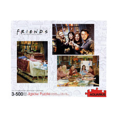 Aquarius Set Of 3 Friends Puzzles Three 500 Piece Jigsaw Puzzles Glare Free Precision Fit Officially Licensed Friends Me