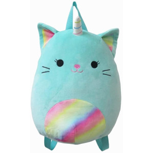 Squishmallows Official Kellytoy Backpack 12 Inch Squishy Soft Plush Animal Bag Nicole The Caticorn