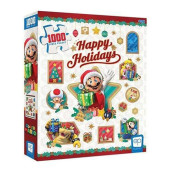 Super Mario Happy Holidays 1000 Piece Jigsaw Puzzle collectible Holiday Puzzle Featuring Mario, Princess Peach, Bowser, Yoshi, and Luigi Officially Licensed Nintendo Merchandise