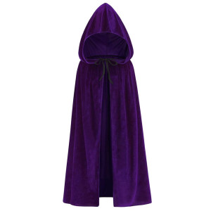 Lmyove Kids Velvet Cloak Hooded Cape For Boys Girls Christmas Halloween Costume Large100Cm Purple