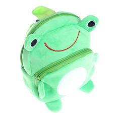 Mbvbn Mini Frog Backpack Plush Plushie For Kids Green