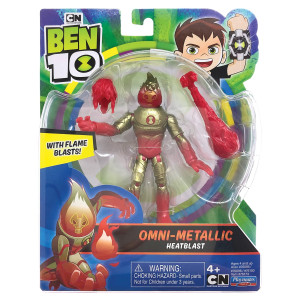 Ben 10 Ben66A10 Action Figures Metallic Themeheatblast