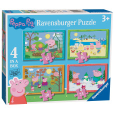 Ravensburger Peppa Pig Four Seasons 4 In Box 12 16 20 24 Pieces Jigsaw Puzzles For Kids Age 3 Years Up