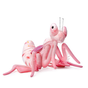 Zhongxin Made Simulation Pink Mantis Plush Toy 12 Soft Realistic Pink Praying Orchid Mantis Stuffed Animals Cute Pink Insec