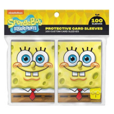 Spongebob Squarepants Premium Card Sleeves 100 Card Protector Sleeves 64Mm X 89Mm Oversized Sleeves Fit Standard Size Playin