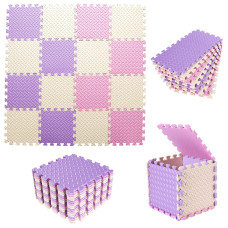 Tamiplay Foam Play Mat For Baby 04 Inch Thicked Interlocking Floor Mats With Solid Colors Soft Nontoxic Squares Baby Play Ma