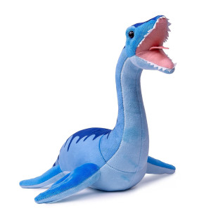 Zhongxin Made Simulation Plesiosaurus Dinosaur Stuffed Plush Toy 16Inch Blue Dinosaur Tyrannosaurus Rex Plushie Figurines Stuf