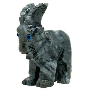 Nelson Creations Llc Goat Natural Soapstone Handcarved Animal Charm Totem Stone Carving Figurine Inch 15 Inch