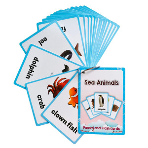 Lilias Sea Animals Flash Cards, Toddler Learning Toys, Preschool Learning Toys, Homeschool Supplies, Learning Supplies For Kindergarten, 4.3 X 3.14 Inch, 20 Cards In Set