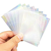 Black Lotus 100PcS Rainbow Foil Transparent Laser clear Sleeves Idol Photo cards Holographic Protector Trading cards Shield cover 65x90mm