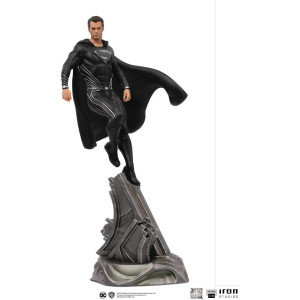 Iron Studios Statue Superman Black Suit Justice League Art Scale 110