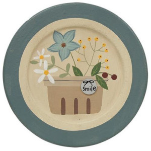 Hello and Smile Strawberry Basket Plate, 2 asstd