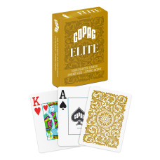 Copag Elite 100 Plastic Playing Cards Poker Size Jumbo Index Single Deck Gold