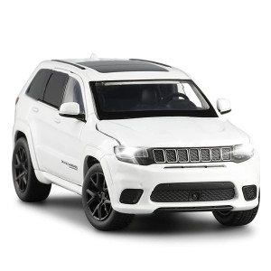 Grand Cherokee Trackhawk Toy Car Diecast Model Car 132 Scale Suv Vehicle Metal Zinc Alloy Casting Light Sound 4 Doors Open B