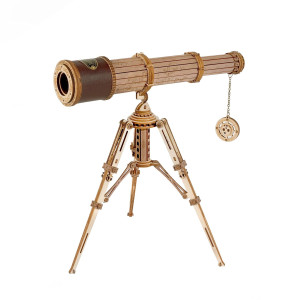 Rowood Telescope 3D Puzzles For Adults Diy Wooden Model Building Kit Christmas Birthday Gift For Kids Teens