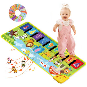 Joyjoz Musical Mat Toddler Floor Keyboard Play Piano Mat Big Music Dance Mat Early Education Baby Toys Birthday Christmas Gifts