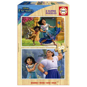 Educa Charm Disney 2 Wooden Puzzles With 50 Pieces Each From 4 Years 2 Childrens Puzzles Of Ecological Wooden Charm Compo