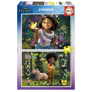 Educa Charm Disney 2 Cardboard Puzzles With 48 Pieces Each From 4 Years 2 Charming Cardboard Childrens Puzzles Composed O