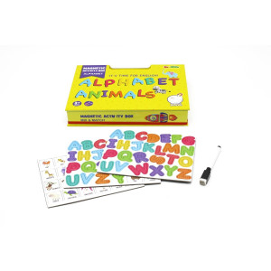 Zunammy FS1093 Magnetic Alphabet Themed Storytelling Playbox with Playing cards