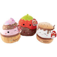 Squishmallow 8 Dessert Food Plush 3Pk Cupcake Smores Strawberry Set Of 3 Official Kellytoy Soft And Squishy Adorab