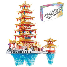 Tzfioy Penglai Asgard Building Blocks Set 5146Pcs Famous Chinese Fable Architecture Educational Toys Micro Bricks For Kids Adu