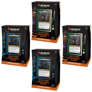 Magic The Gathering Bundle Of 4 Innistrad Midnight Hunt Commander Decks 2 Coven Counters 2 Undead Unleashed