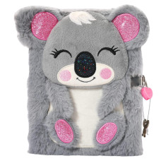 Yoytoo Koala Diary For Girls With Lock And Keys Plush Koala Journal Notebook For Kids Secret Lock Diary With 160 Lined Pages F