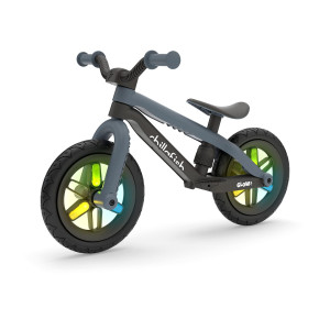 Chillafish Bmxie Glow Lightweight Balance Bike With Lightup Wheels When Riding For Kids 2 To 5 Years 12Inch Airless Rubbersk