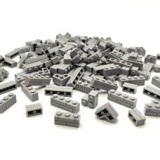 192Pcs Masonry Walls Gray Building Bricks Loot Pieces Accessories Brick Bazaar Compatible Classic Creative Toy Light Gray