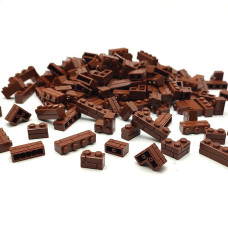 192Pcs Masonry Walls Brown Building Bricks Loot Pieces Accessories Brick Bazaar Compatible Classic Creative Toybrown