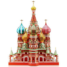 Piececool 3D Metal Puzzle Model Kits Saint Basils Cathedral Metal Building Kit For Adults Brain Teaser Diy Metal Model Kits For