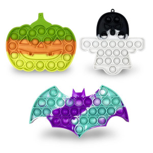 Jofan 3 Pack Halloween Fidget Sensory Pop Toys Packs For Kids Girls Boys Halloween Party Favors Halloween Treat Bags Gifts Stres