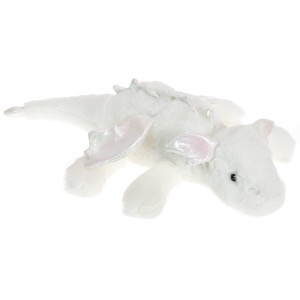 Apricot Lamb Toys Plush White Lying Dragon Dinosaur Stuffed Animal Soft Cuddly Perfect For Child White Dragon 15 Inches