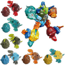 6 Pack Dinosaur Eggs Transformer Toy Dino Eggs Convert Into Dinosaurs Action Figures All Dinosaurs Can Combine As One Big Armo