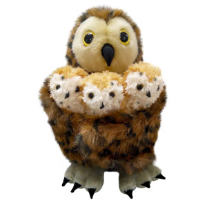 Hideaway Puppets Tawny Owl With 3 Babies Pack Of 2