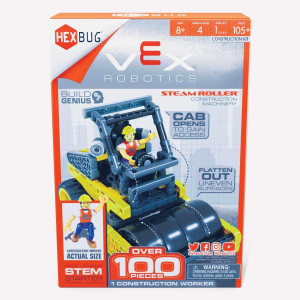 Hexbug Vex Robotics Steam Roller Buildable Construction Toy Gift For Boys And Girls Ages 8 And Up