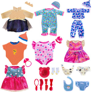 Artst 9 Sets 1416Inchbabydollclothes Compatible With 43Cm Baby Doll 15Inchbabydoll American18Inchgirldoll Christmas