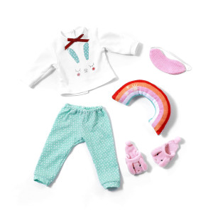 Dollfun Girls 18 Inch Fashion Doll Clothes Shoes And Accessories Outfit Fashion Set Bunny Pajama Slippers Compatibie With Mo