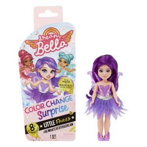 Mgas Dream Bella Color Change Surprise Little Fairies 55 Doll Aubrey Purple Fairy With Wings And Purple Hair Great Gift